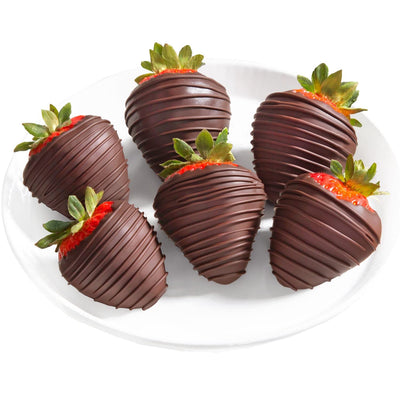 Home Delivery Tall, Dark & Dreamy Dipped Strawberries - 6 Berries 