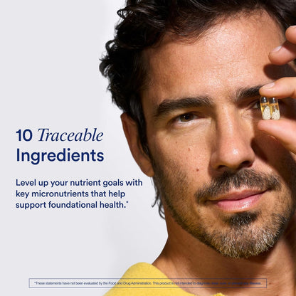 Ritual Multivitamin for Men 18+ with Zinc, Vitamin a and D3 for Immune Function Support*, Omega-3 DHA, B12, K2, Gluten Free, Non-Gmo, Vegan, Mint Essenced, 30 Day Supply