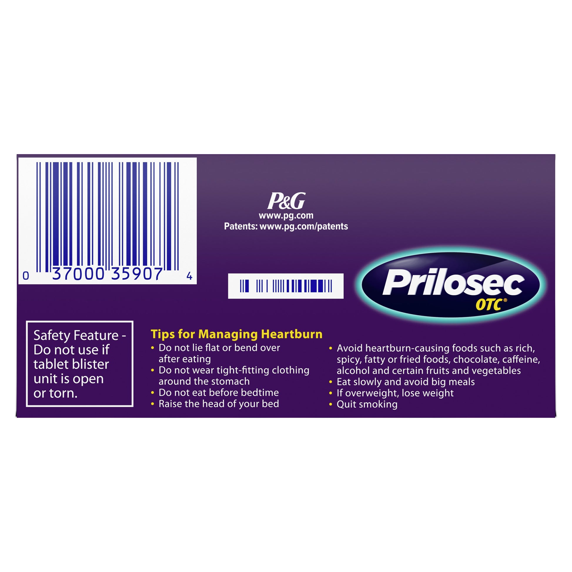 Prilosec OTC, Omeprazole 20Mg, 42 Tablets