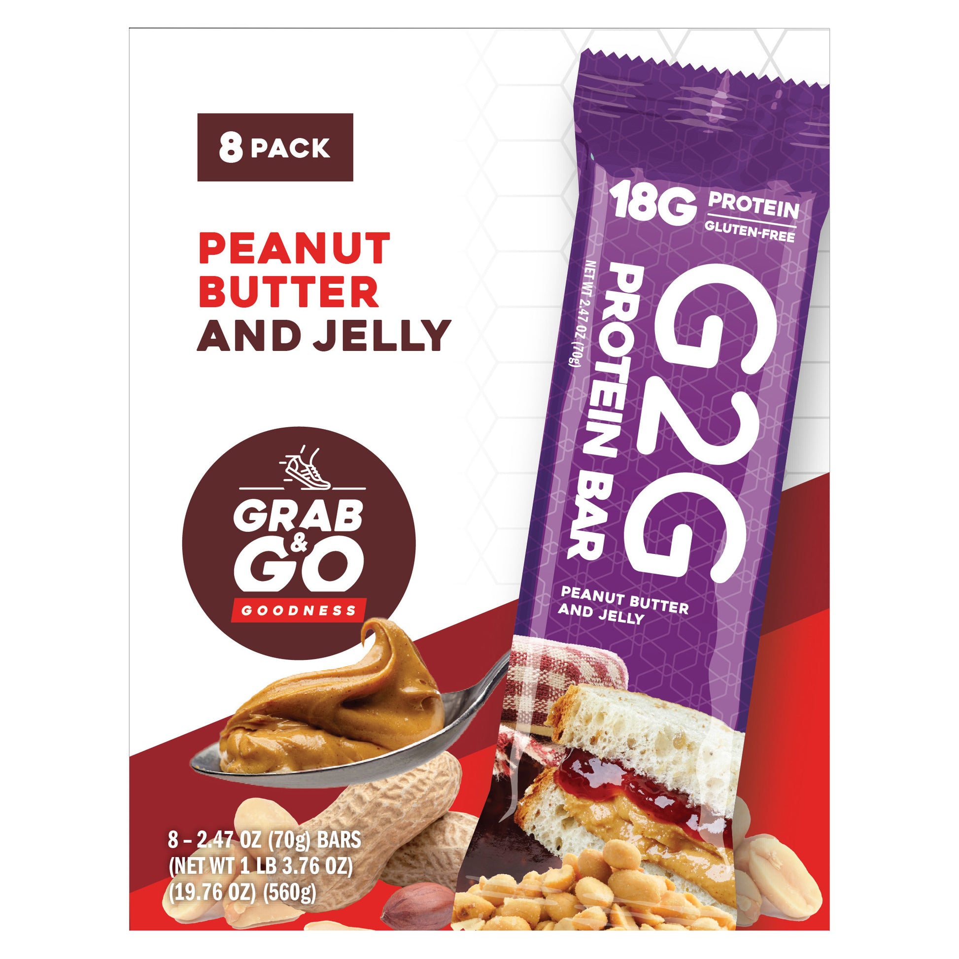 G2G Protein Bar Variety 3-Pack (24 Total Bars)