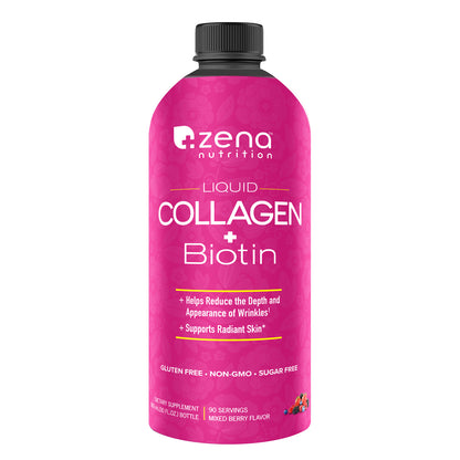 Zena Liquid Collagen + Biotin, 30 Fluid Ounces
