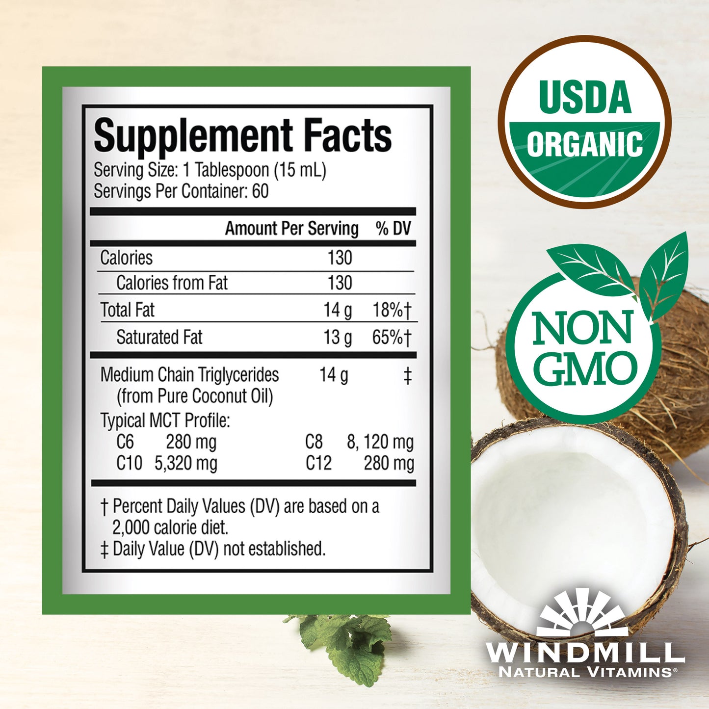 Windmill USDA Organic MCT Oil, 32 Fl Oz