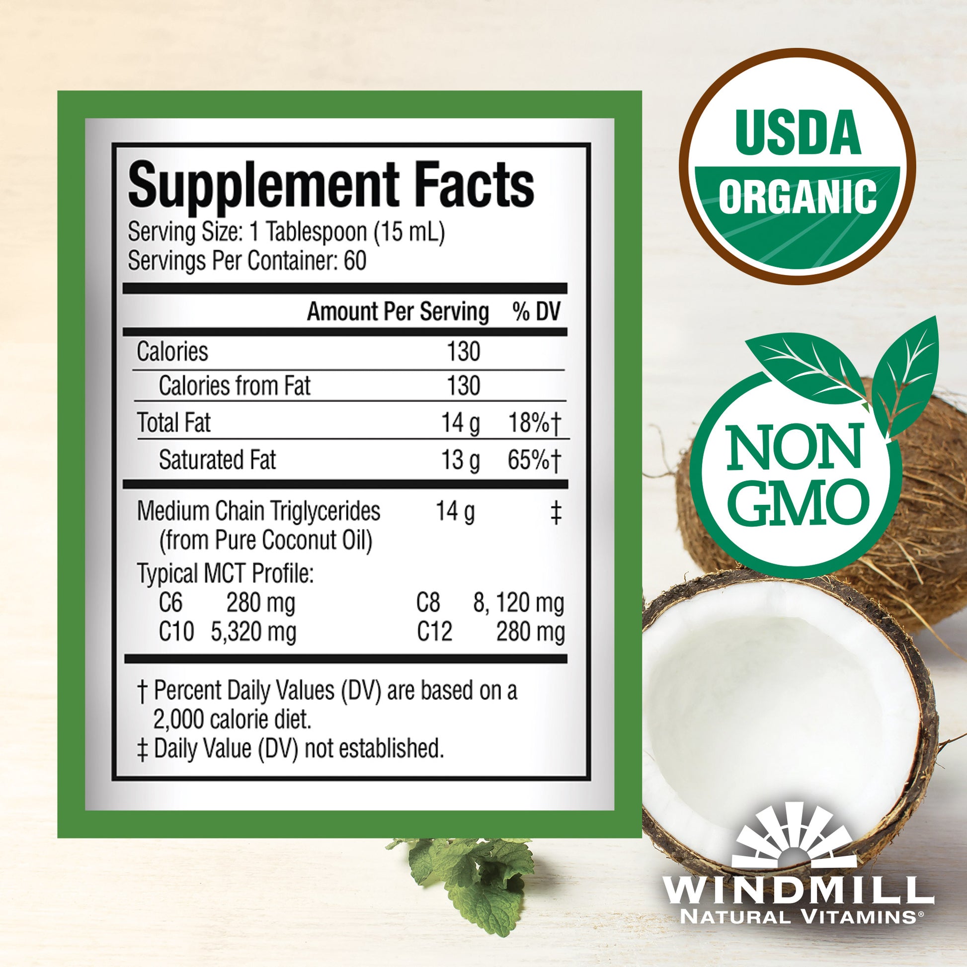 Windmill USDA Organic MCT Oil, 32 Fl Oz