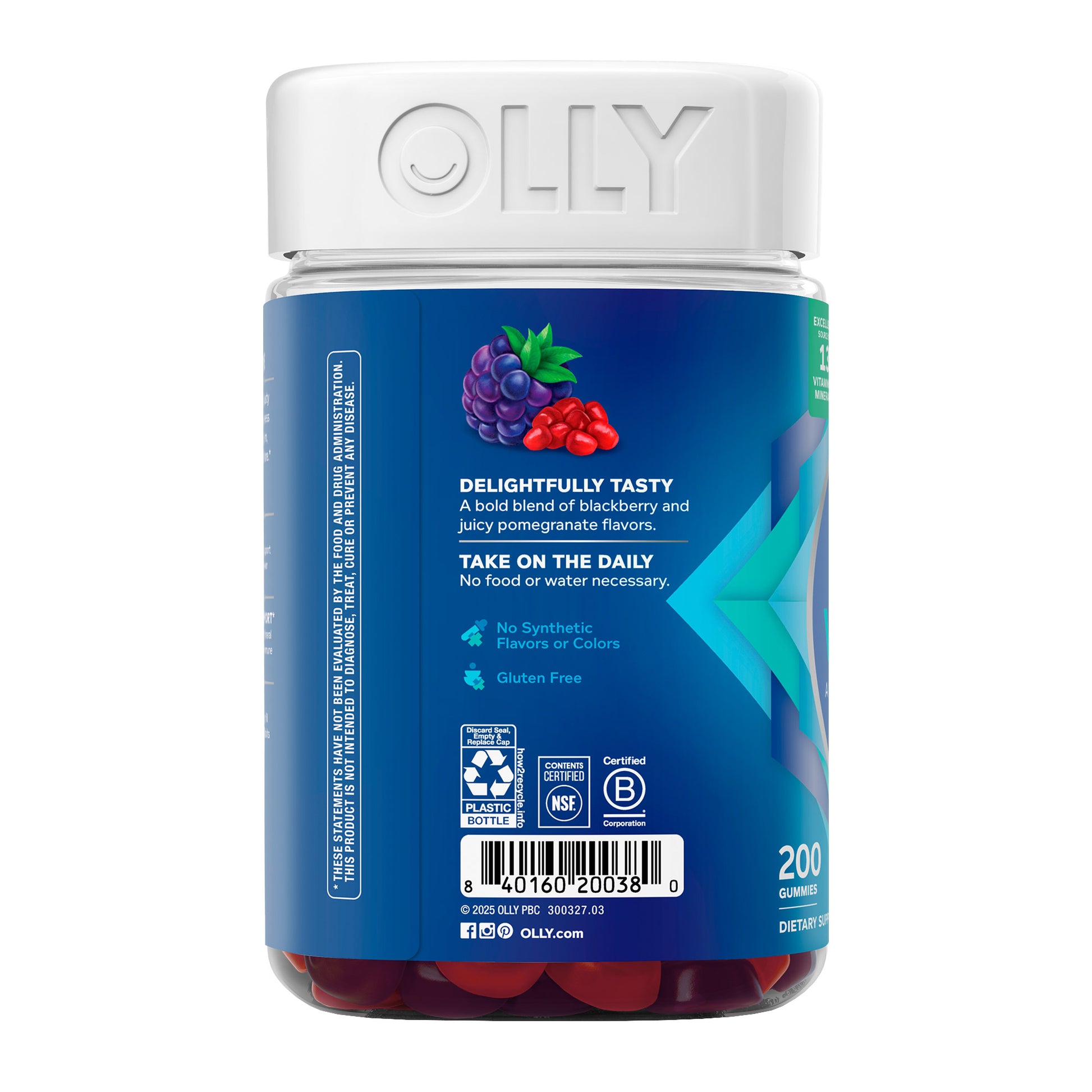 OLLY Men'S Multivitamin Gummy, 200 Gummies