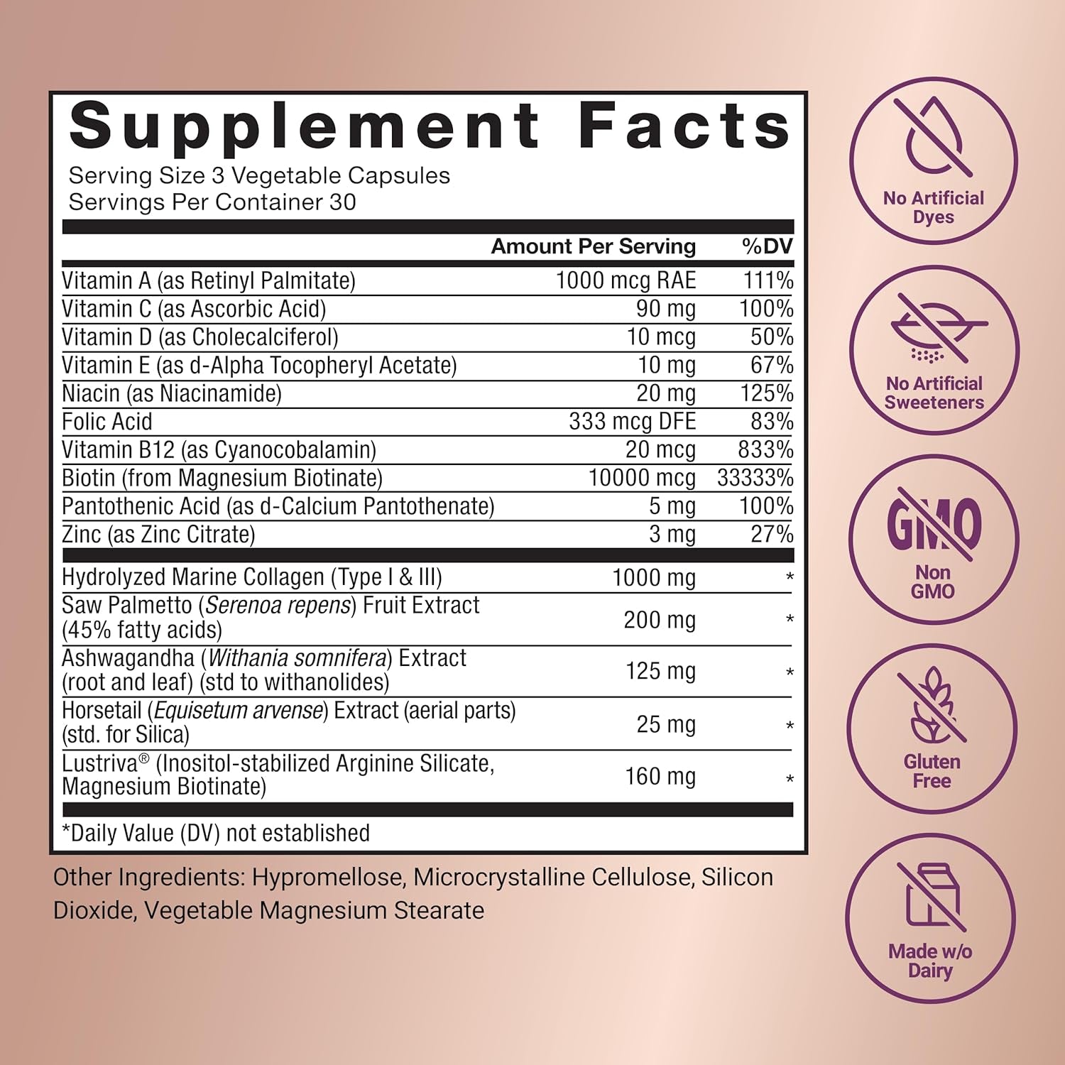 Force Factor Hair Growth Accelerator Multivitamin for Women & Men, with Lustriva, Biotin, Horsetail & Vitamins A, B12, C, D & E for Thicker Hair, Healthier Skin & Nails, 90 Capsules