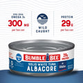 Bumble Bee Solid White Albacore Tuna in Water, 5 Oz Can - Wild Caught Tuna - 29G Protein per Serving - Non-Gmo Project Verified, Gluten Free, Kosher - Great for Tuna Salad & Recipes