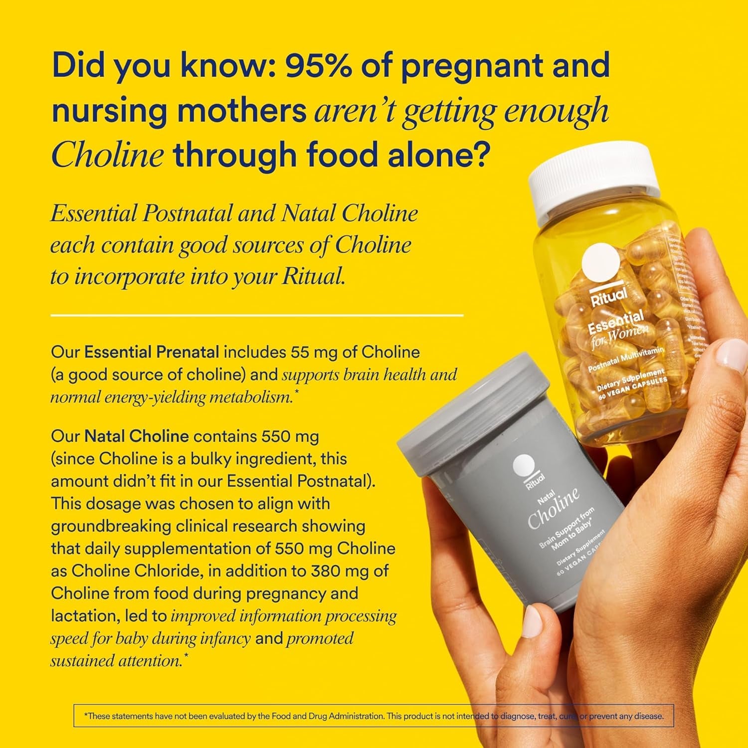 Ritual Essential for Women Postnatal Multivitamin - Postpartum Vitamin - Omega-3 DHA & Choline for Lactation Support, Vitamin A, C, D3 & Zinc for Immune Function Support*, B12, Iodine, Biotin, 30 Day