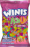 Sour & Spicy Chewy Candy - Winis Sour Taffy Chewy Candies | Easter Sour and Spicy Fruit Chewy Candies - Flavors Pineapple Orange & Cherry |Sharing Size 10.5 Oz Bag - 100 Pieces