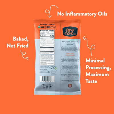 LESSEREVIL Organic No Cheddar Paleo Puffs, 5 OZ