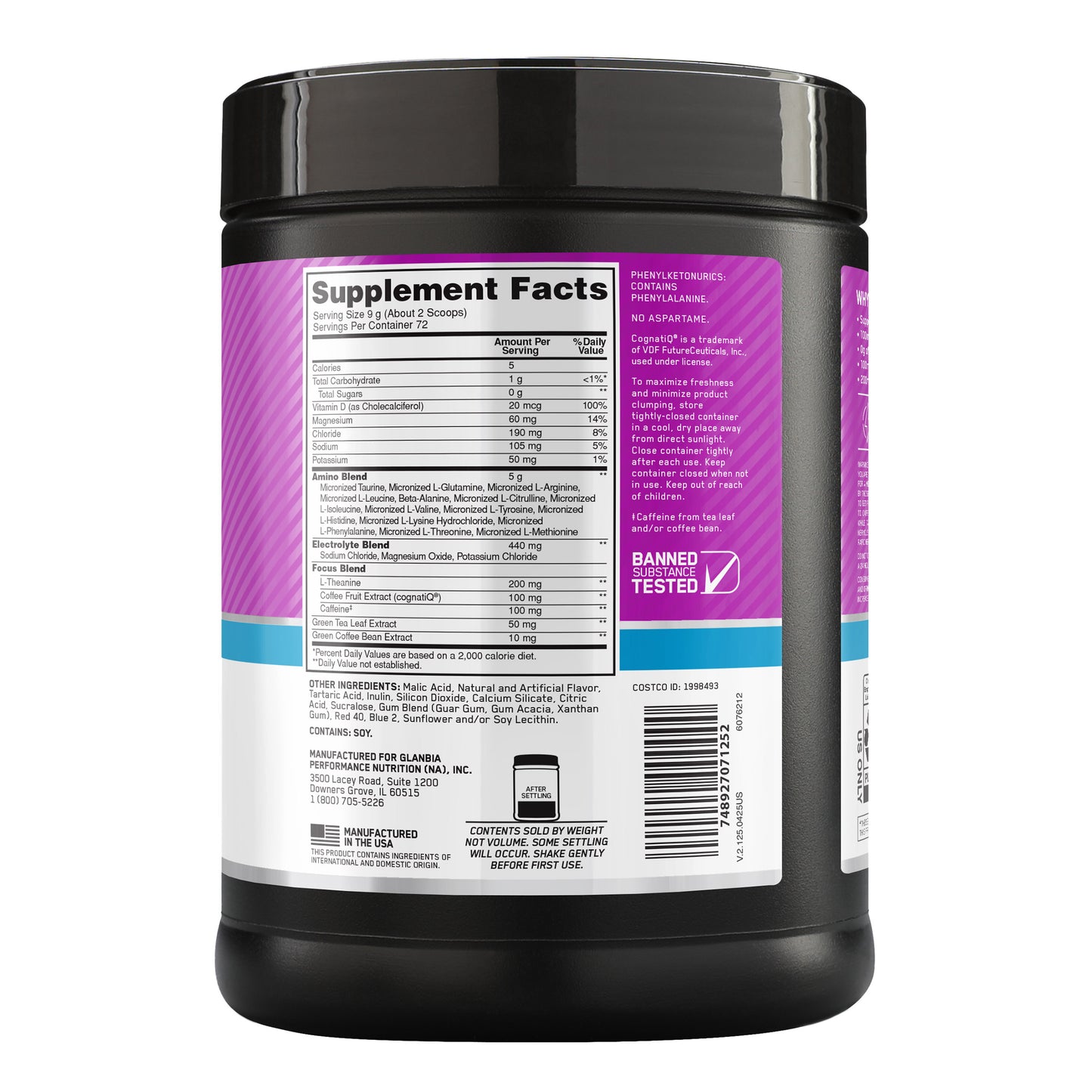 Optimum Nutrition Essential Amino Energy + Electrolytes, Grape, 1.42 Lbs