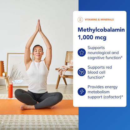 Pure Encapsulations Methylcobalamin 1,000 Mcg - Vitamin B12 Supplement to Support Memory & Nerve Health - Premium Vitamin B12 Capsules - 60 Capsules