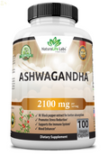 Organic Ashwagandha 2100Mg - 100 Vegan Capsules 100% Pure Organic
