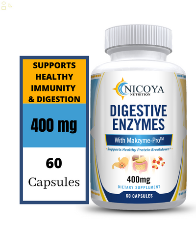 Digestive Enzymes W/ Prebiotic & Probiotics, Gas, Constipation & Bloating 400MG