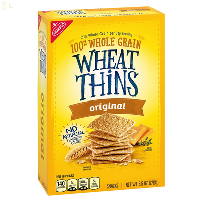 Wheat Thins Original Whole Grain Wheat Crackers, 8.5 Oz