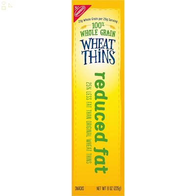 Wheat Thins Reduced Fat Whole Grain Wheat Crackers, 8 Oz