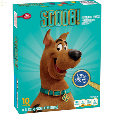Scooby Doo Fruit Flavored Snacks, Treat Pouches, 10 Ct