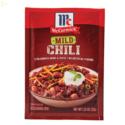 Mccormick Mild Chili Seasoning Mix, 1.25 Oz Envelope