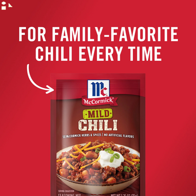 Mccormick Mild Chili Seasoning Mix, 1.25 Oz Envelope