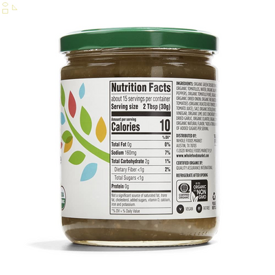 , Organic Roasted Verde Salsa, 16 Ounce