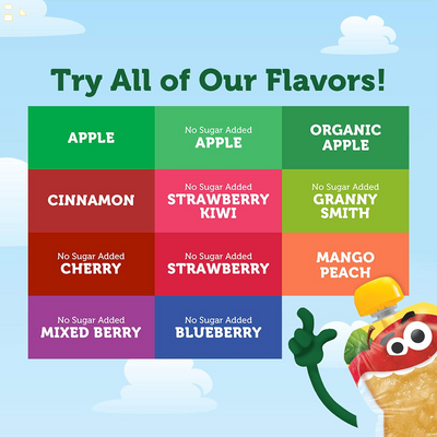 Mott'S No Sugar Added Applesauce, 3.2 Oz Clear Pouches, 4 Count