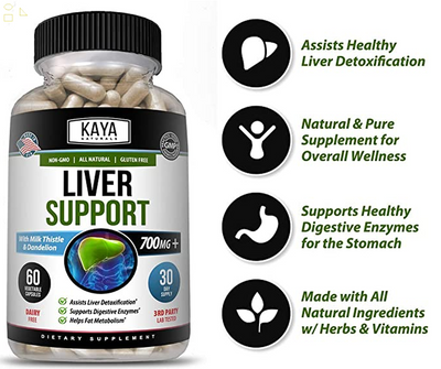 Liver Support 60Ct Cleanse Detox Repair Health Milk Thistle Dandelion Root Zinc
