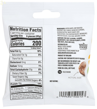 , Protein Chewy Bites Vanilla Cashew Almond, 1.58 Ounce