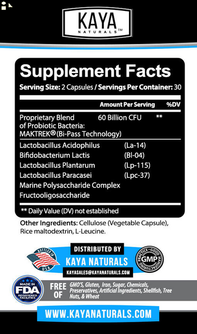 (2 Pack) Probiotic 60 Billion with Prebiotics Immune Function Healthy Digestion