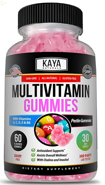 3X 60Ct Multi Vitamin Gummy, Biotin, Vitamin A, C & E, Zinc & Vitamin B-12