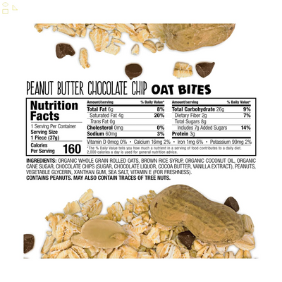 Bobo'S Oat Bites, Peanut Butter Chocolate Chip, 1.3 Ounce-5 Count(Pack of 1)