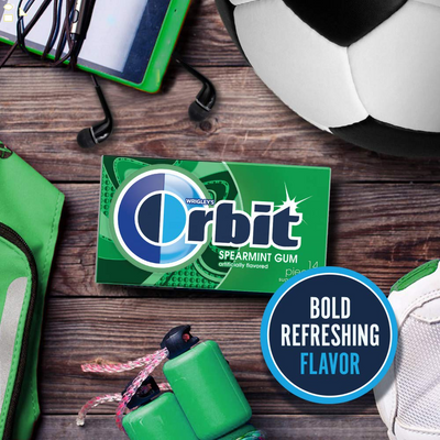 Orbit Gum, Sugar Free, Spearmint, 14-Ct