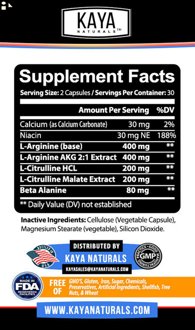 (2 Pack) Nitric Blast 60Ct, L-Arginine Nitric Oxide, NO3, Testosterone Booster