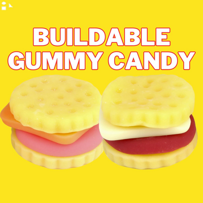 Kraft Cracker Stackers Gummy Lunchable Kit, Candy That Looks like Food, Easter 2024 Basket Stuffers, 3.1 Ounces