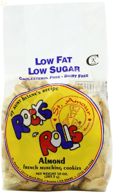 St Amour Rocks N Rolls French Munching Cookies, Almond, 10 Ounce
