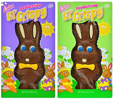 Palmer Double Crisp Lil Crispy Candy Chocolaty Chocolate Bunny, 2.5 Ounces