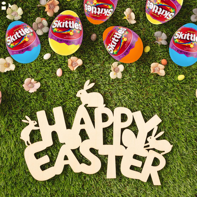 Surprise Eggs Candy for Kids, Large Prefilled Eggswith Original Skittles Candy, (3 Pack)