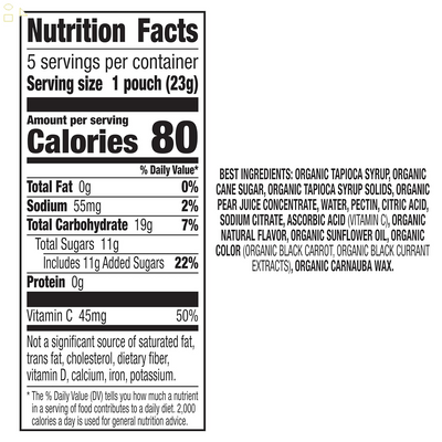 Annie'S Organic Bunny Fruit Snacks, Summer Strawberry, 0.8 Oz, 5 Ct