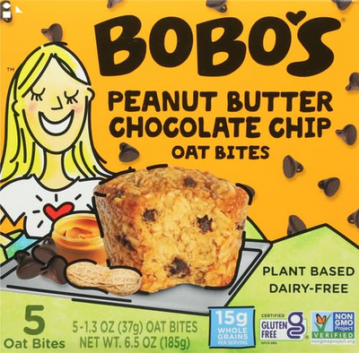 Bobo'S Oat Bites, Peanut Butter Chocolate Chip, 1.3 Ounce-5 Count(Pack of 1)