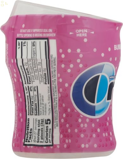 Orbit Bubblemint Sugarfree Gum, 55 Piece Bottle