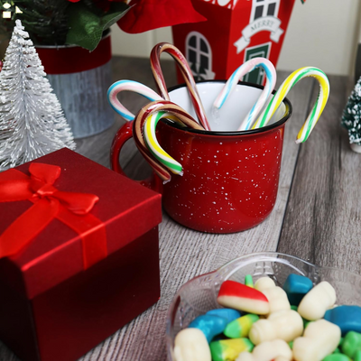 Limited Edition ELF Themed Christmas Candy Canes, Individually Wrapped Classic Holiday Treats, Festive Party Favor Snacks, 5.3 Ounces (Pack of 2)