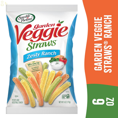 Sensible Portions Garden Veggie Straws Zesty Ranch, 7 Oz
