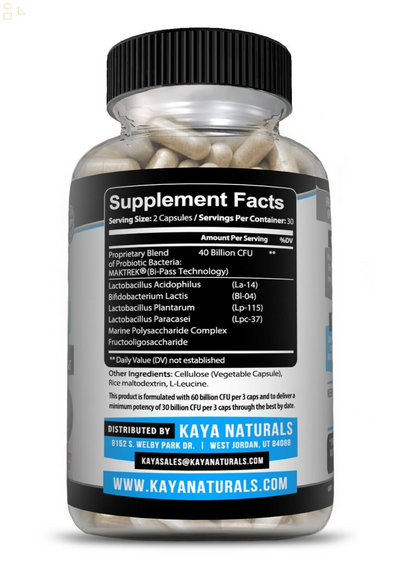 Probiotic 40 Billion CFU 60Ct Digestive Gut Immune Health Gas & Bloating Relief
