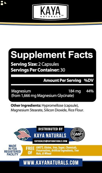 Cramp-A-Way 60Ct Magnesium Glycinate, Sleep Aid, Cramp, Joint & Bone Support