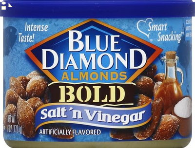 Blue Diamond Almonds, Bold Salt 'N Vinegar, 6 Ounce