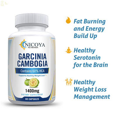 Garcinia Cambogia- Natural Diet & Appetite Suppressant W/Hca 1400Mg