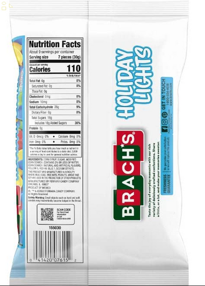 Brach'S Christmas Holiday Jelly Lights Gummy Candy 30 Ounces Total - Boldly Flavored Sugar-Sanded Jelly Candies