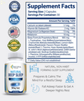 Natural Deep Sleep Supplement -Faster, Deeper, More Restful Sleep Aid /Melatonin
