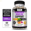Immune System Booster, Elderberry, Zinc, Probiotics, Echinacea, Garlic, Turmeric