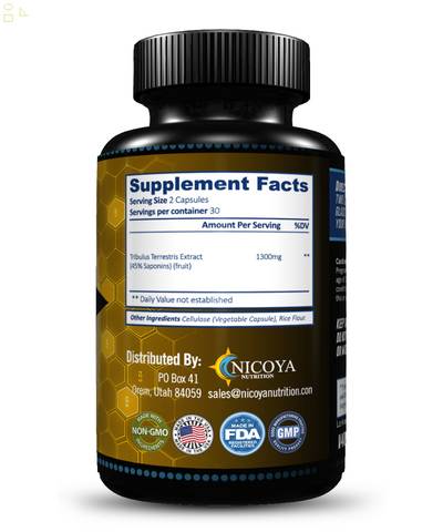 Tribulus Terrestris 1300Mg- Muscle Growth, Drive, Testosterone & Muscle Recovery