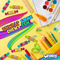Sour & Spicy Chewy Candy - Winis Sour Taffy Chewy Candies | Easter Sour and Spicy Fruit Chewy Candies - Flavors Pineapple Orange & Cherry |Sharing Size 10.5 Oz Bag - 100 Pieces