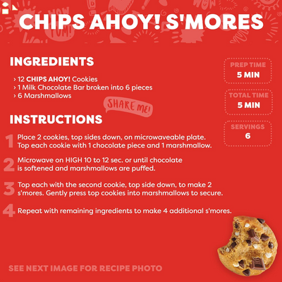 CHIPS AHOY! Chewy Hershey'S S'Mores Milk Chocolate Chip Cookies, Limited Edition, 9.6 Oz Packs